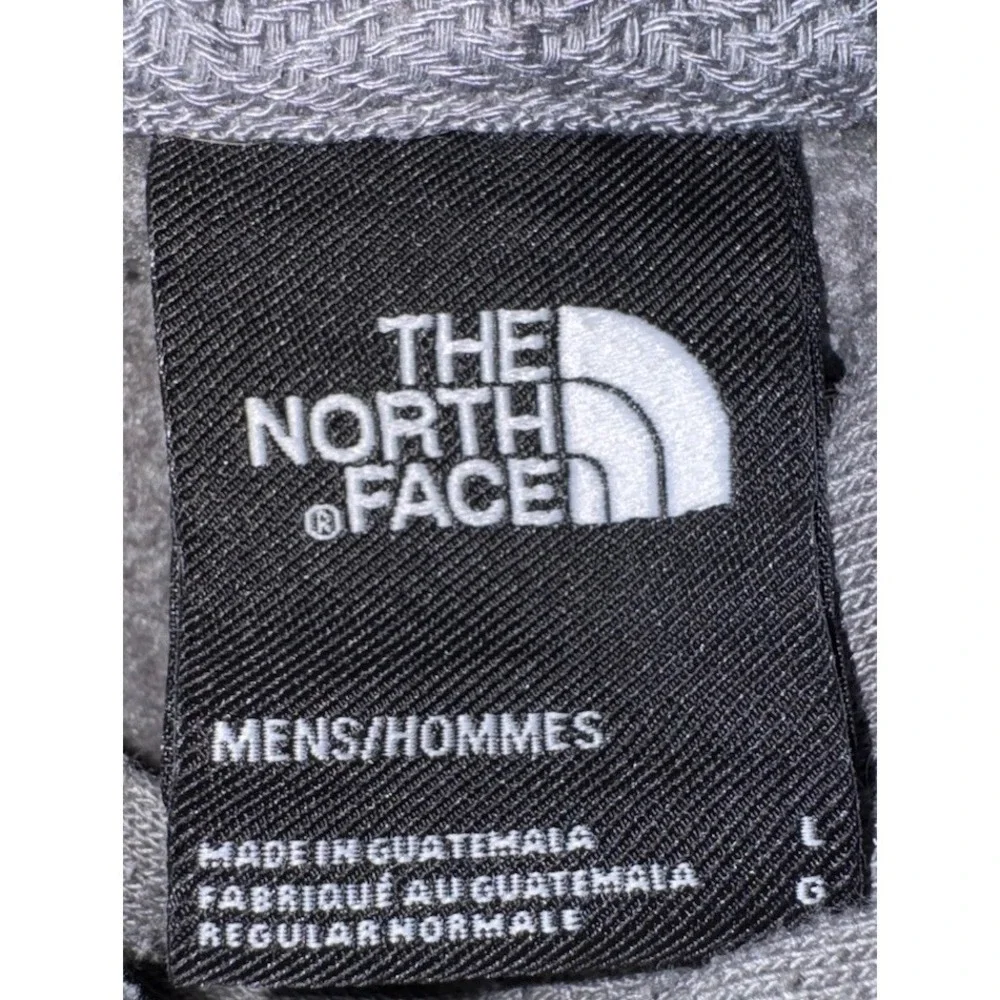 The‎ North Face Mens Gray Red Never Stop Exploring Logo Hoodie/Sweatshirt Sz L